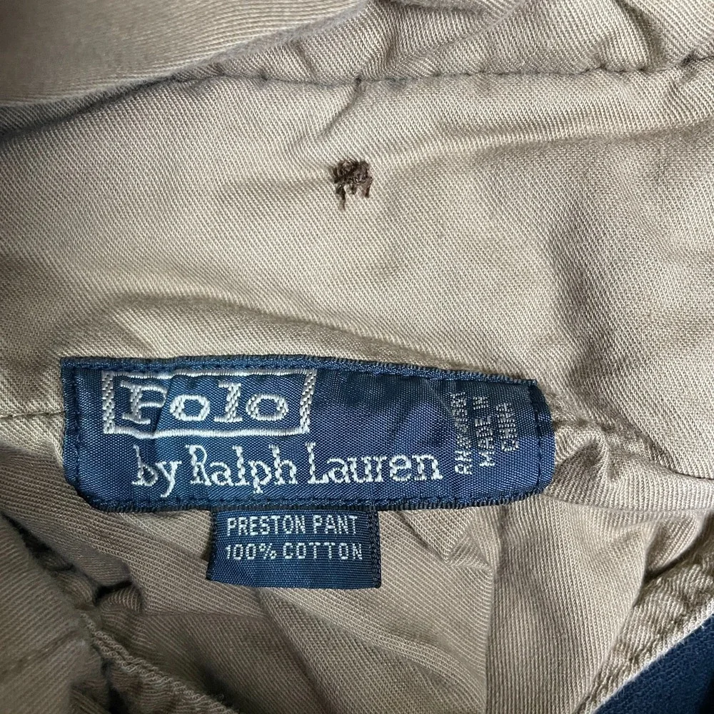 VTG Polo Ralph Lauren Pants Mens 38x30 Blue Corduroy Preston Pant Cotton Casual - Picture 4 of 15